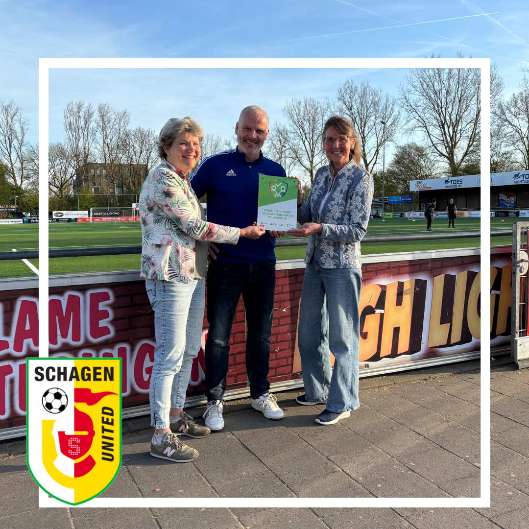 Schagen United ontvangt certificaat voor Sociale Veiligheid